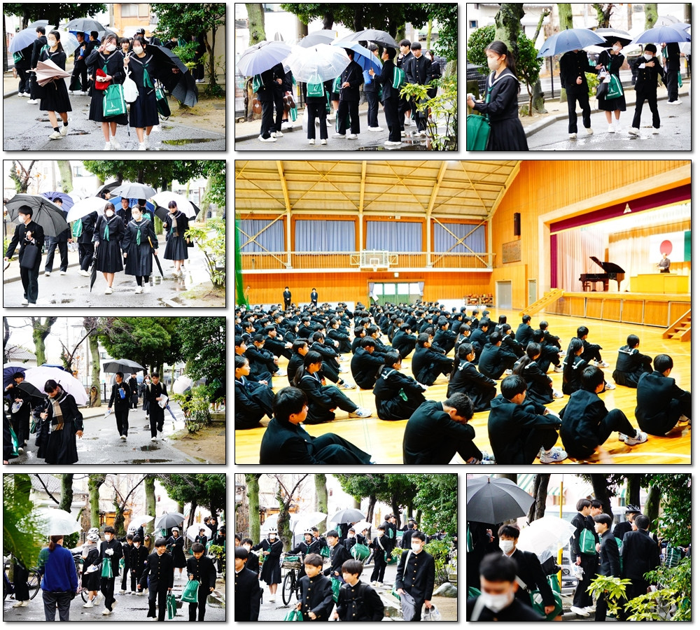 1225　終業式と下校風景