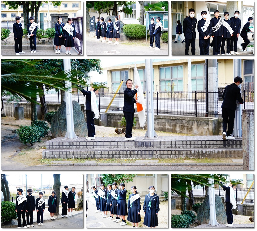 1204　生徒会役員選挙朝の活動